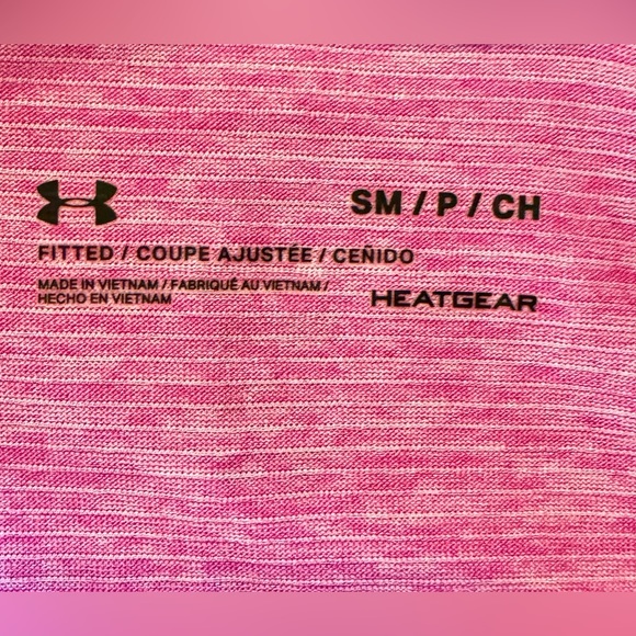 Under Armour Half Zip Top Small Pullover HeatGear Pink Blue Athletic Sporty - Picture 6 of 14